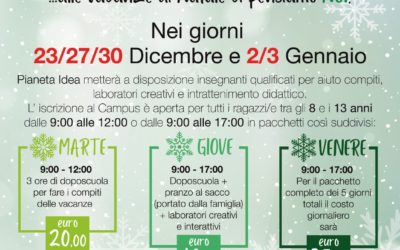 PIANETA IDEA. WINTER CAMPUS: CHIUDE LA SCUOLA? VIENI DA NOI!