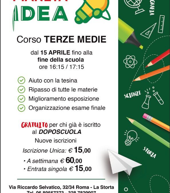 PANICO DA TESINA? TI AIUTA PIANETA IDEA!